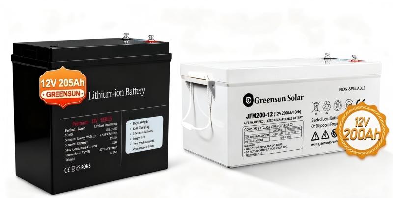 12v lithium battery and 12v lead-acid battery