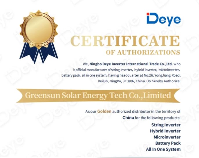 Deye Authorization distributor Deye Hybrid inverter