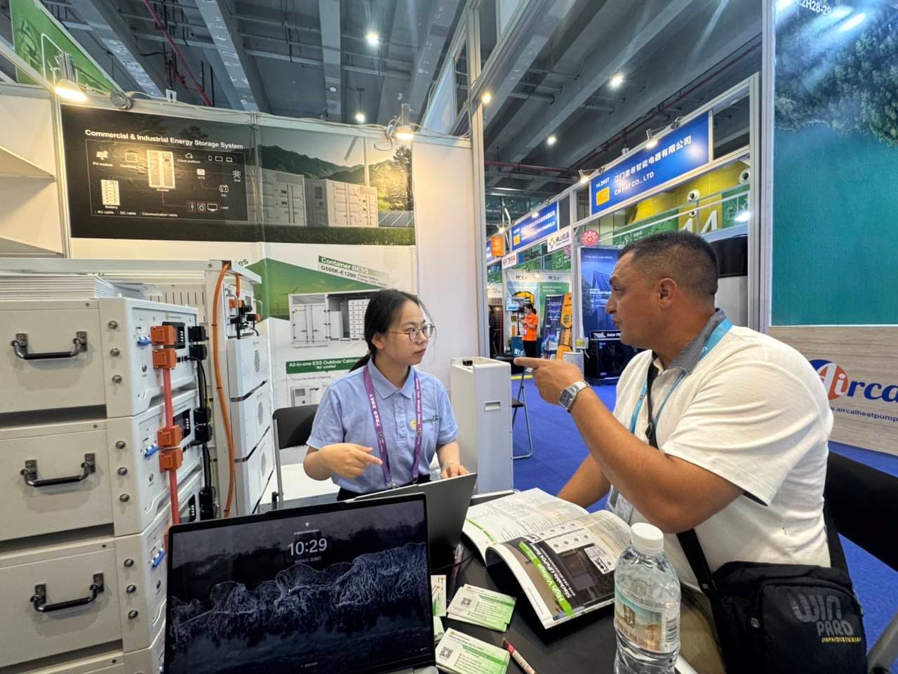 Greensun team presenting to overseas clients